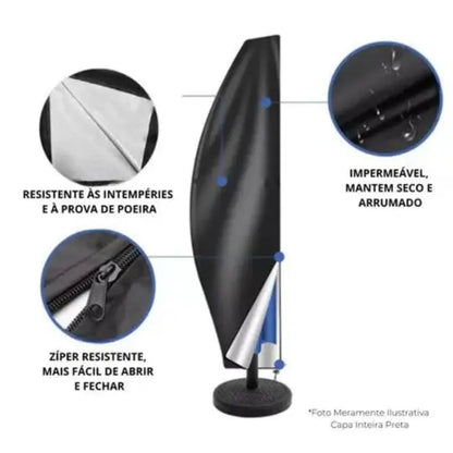 Capa Impermeável para Guarda-Sol e Ombrelone 210D
