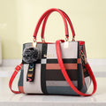 Bolsa Feminina  Alça Laranja – Coleção Xadrez