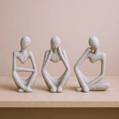 Escultura Decorativa O Pensador 3 Peças