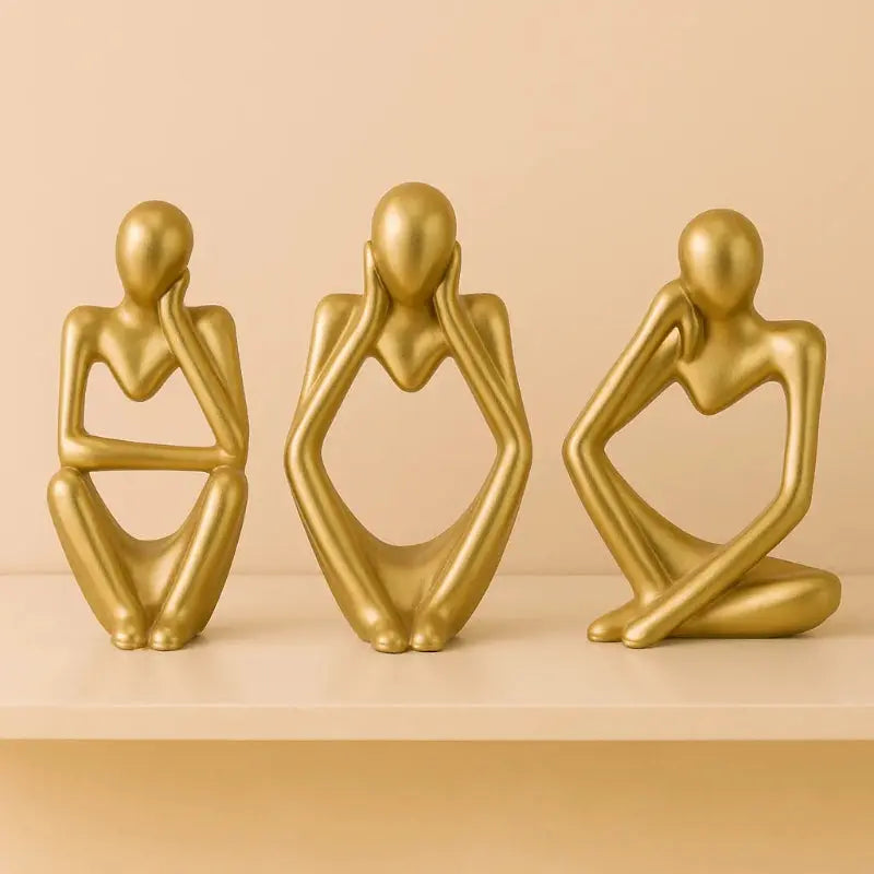 Escultura Decorativa O Pensador 3 Peças
