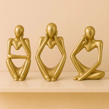 Escultura Decorativa O Pensador 3 Peças
