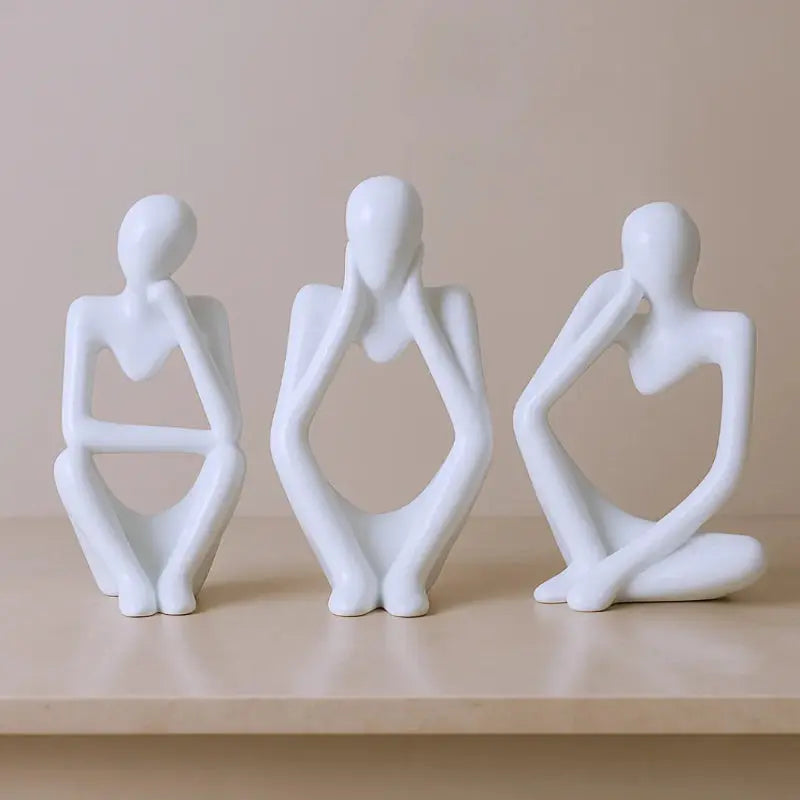 Escultura Decorativa O Pensador 3 Peças