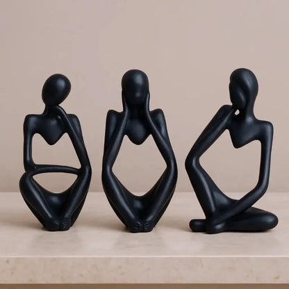 Escultura Decorativa O Pensador 3 Peças