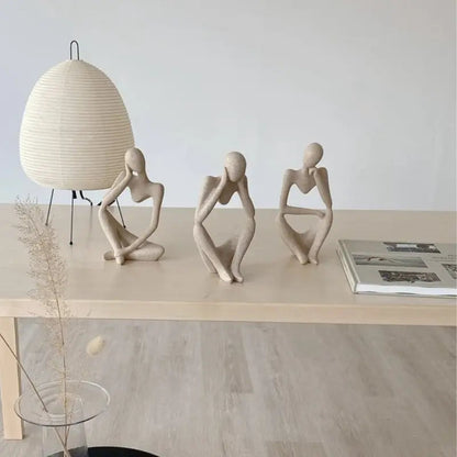Escultura Decorativa O Pensador 3 Peças