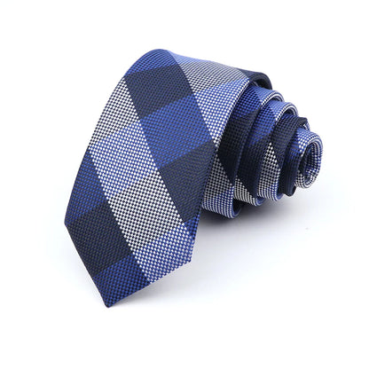 Gravata Slim Masculina 6cm — Estilo Casual e Elegante para Negócios | Poliéster Premium com Estampa Xadrez e Listrada | Acessório Fashion para Camisa Social | Presente Sofisticado (Modelos Nº 31–61)