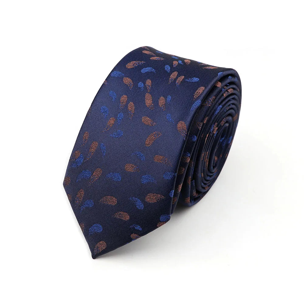Gravata Slim Masculina 6cm — Estilo Casual e Elegante para Negócios | Poliéster Premium com Estampa Xadrez e Listrada | Acessório Fashion para Camisa Social | Presente Sofisticado (Modelos Nº 31–61)