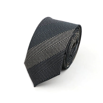 Gravata Slim Masculina 6cm — Estilo Casual e Elegante para Negócios | Poliéster Premium com Estampa Xadrez e Listrada | Acessório Fashion para Camisa Social | Presente Sofisticado (Modelos Nº 31–61)