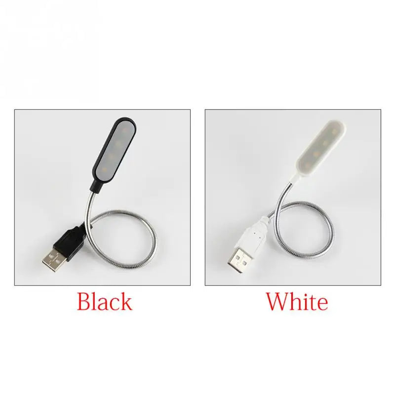 Mini Luminária LED USB Portátil para Leitura – Luz Noturna Flexível para Notebook e Laptop