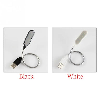 Mini Luminária LED USB Portátil para Leitura – Luz Noturna Flexível para Notebook e Laptop