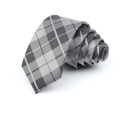 Gravata Slim Masculina 6cm — Estilo Casual e Elegante para Negócios | Poliéster Premium com Estampa Xadrez e Listrada | Acessório Fashion para Camisa Social | Presente Sofisticado (Modelos Nº 31–61)