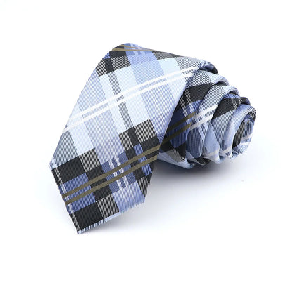 Gravata Slim Masculina 6cm — Estilo Casual e Elegante para Negócios | Poliéster Premium com Estampa Xadrez e Listrada | Acessório Fashion para Camisa Social | Presente Sofisticado (Modelos Nº 31–61)