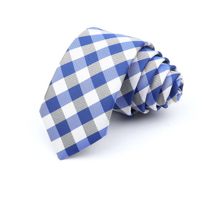 Gravata Slim Masculina 6cm — Estilo Casual e Elegante para Negócios | Poliéster Premium com Estampa Xadrez e Listrada | Acessório Fashion para Camisa Social | Presente Sofisticado (Modelos Nº 31–61)