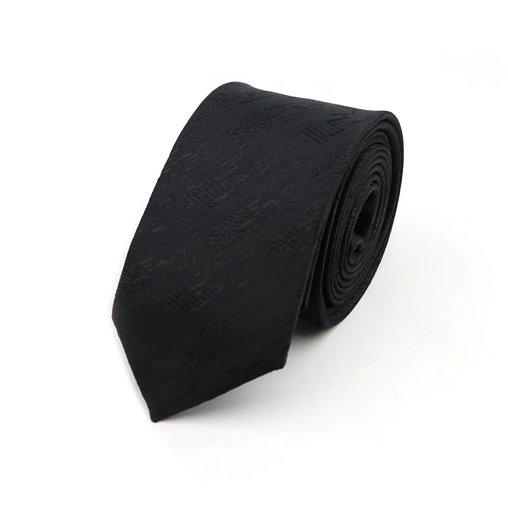 Gravata Slim Masculina 6cm — Estilo Casual e Elegante para Negócios | Poliéster Premium com Estampa Xadrez e Listrada | Acessório Fashion para Camisa Social | Presente Sofisticado (Modelos Nº 31–61)