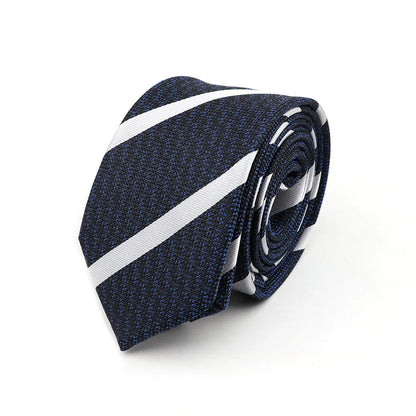 Gravata Slim Masculina 6cm — Estilo Casual e Elegante para Negócios | Poliéster Premium com Estampa Xadrez e Listrada | Acessório Fashion para Camisa Social | Presente Sofisticado (Modelos Nº 31–61)