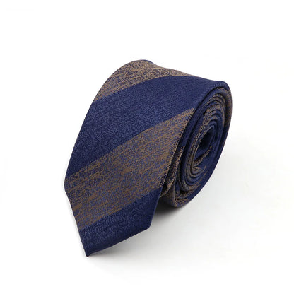 Gravata Slim Masculina 6cm — Estilo Casual e Elegante para Negócios | Poliéster Premium com Estampa Xadrez e Listrada | Acessório Fashion para Camisa Social | Presente Sofisticado (Modelos Nº 31–61)
