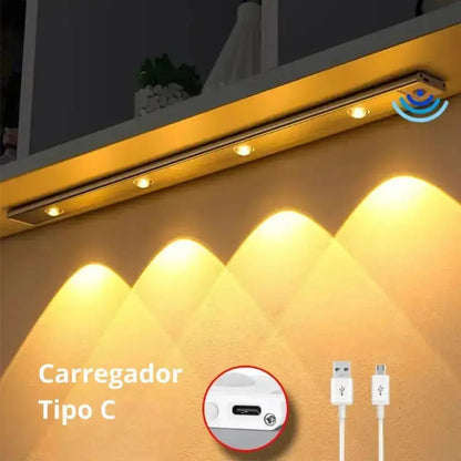 Luminária LED Ultra Fina com Sensor de Movimento
