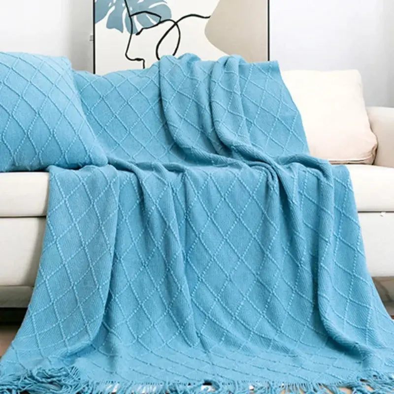 Manta de Malha Nórdica para Sofá