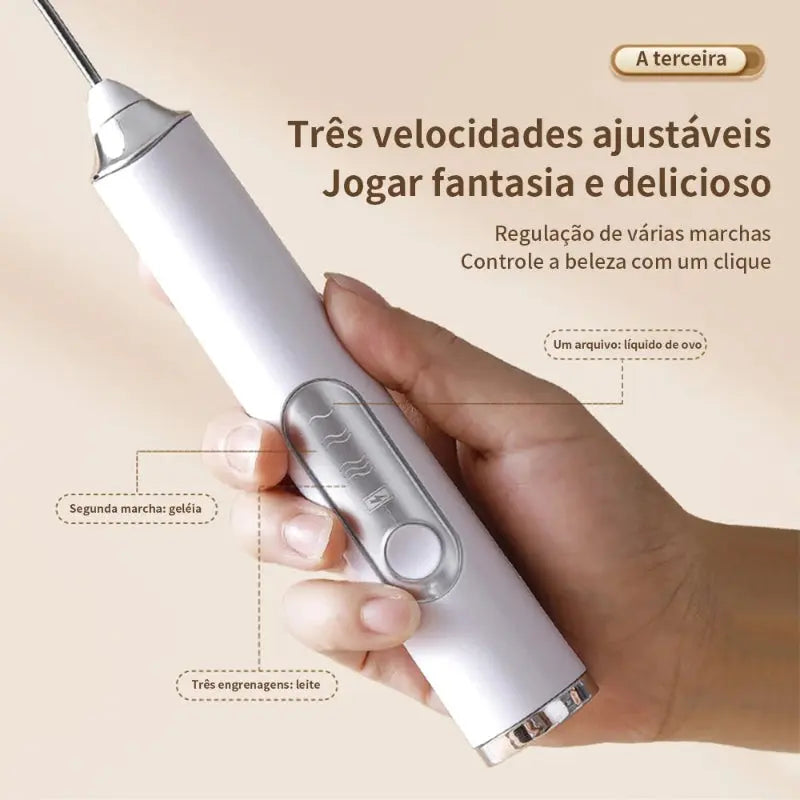 Mini Mixer Elétrico 2 em 1 Batedor e Misturador