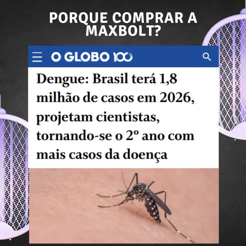 Raquete Mata-Mosquito - Com Ions de Atração