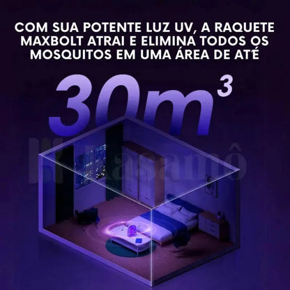 Raquete Mata-Mosquito - Com Ions de Atração