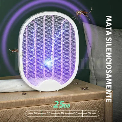 Raquete Mata-Mosquito - Com Ions de Atração