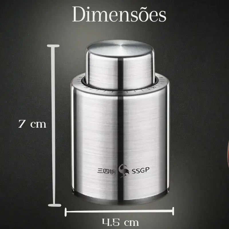 Rolha de Vinho com Vedação a Vácuo Premium Elegance
