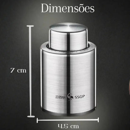 Rolha de Vinho com Vedação a Vácuo Premium Elegance