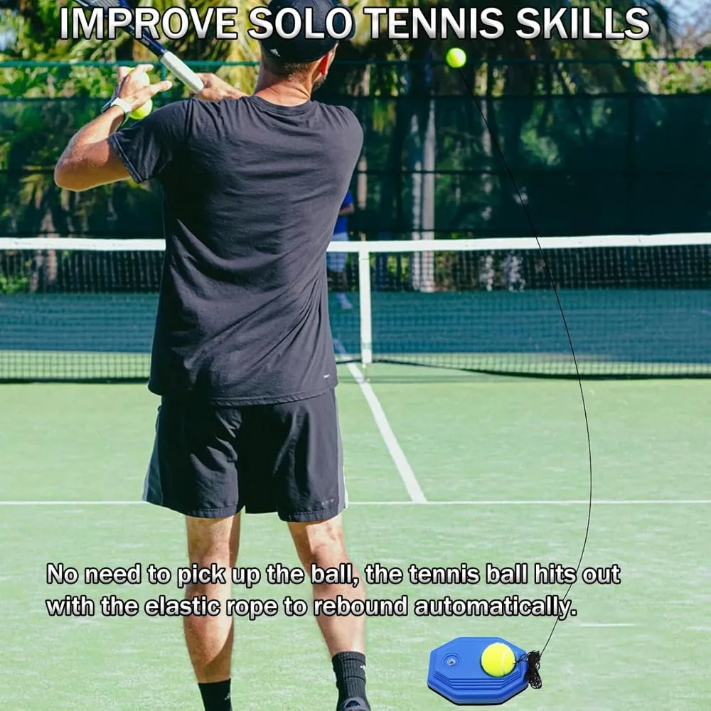 Treinador de Tênis com Bola de Retorno — Equipamento Portátil para Treino Individual e Diversão