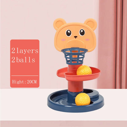 Brinquedo Montessori com Bolinhas Deslizantes – Torre Educativa de Encaixe e Desenvolvimento Infantil para Bebês