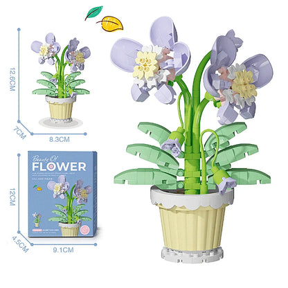 Buquê de Flores em Blocos de Montar – Presente Decorativo com Rosas e Girassóis