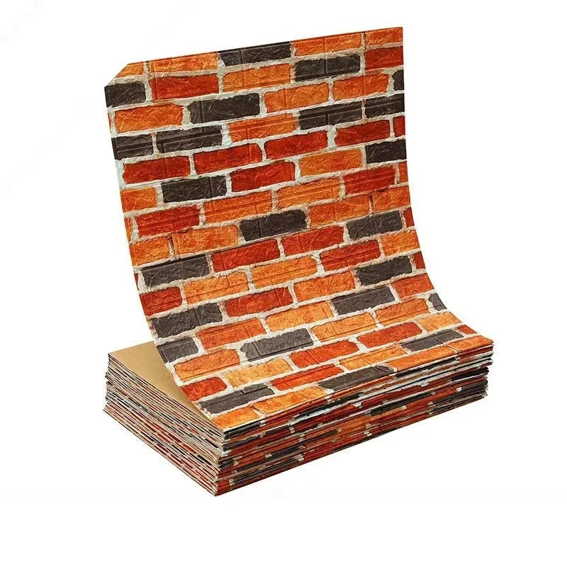 Papel de Parede 3D Autoadesivo Impermeável Estilo Tijolinho — Adesivo Decorativo para Sala, Quarto e Quarto Infantil 70cm X 1m
