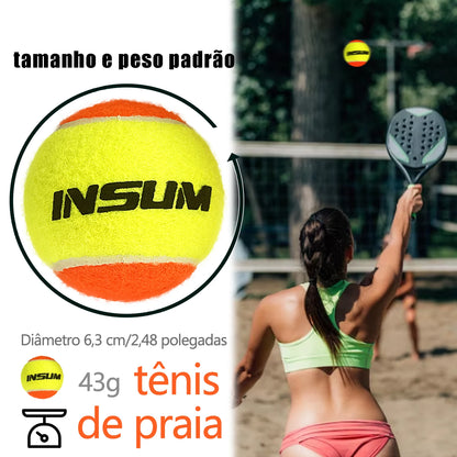 Bolas de Beach Tennis ITF Stage 2 — Baixa Compressão, Ideais para Iniciantes e Treinos na Areia