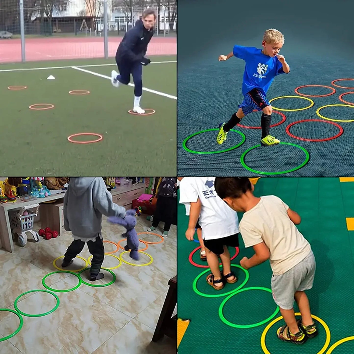 Kit 10/20/40/80 Argolas de Treinamento de Agilidade: Máxima Velocidade e Performance para Futebol e Esportes