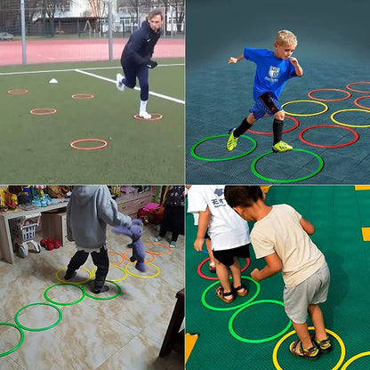 Kit 10/20/40/80 Argolas de Treinamento de Agilidade: Máxima Velocidade e Performance para Futebol e Esportes