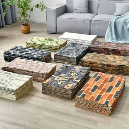 Papel de Parede 3D Autoadesivo Impermeável Estilo Tijolinho — Adesivo Decorativo para Sala, Quarto e Quarto Infantil 70cm X 1m