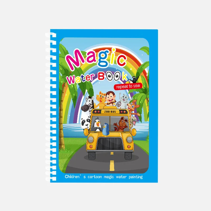 Livro Mágico de Desenho com Água — Diversão Educativa Sem Sujeira!