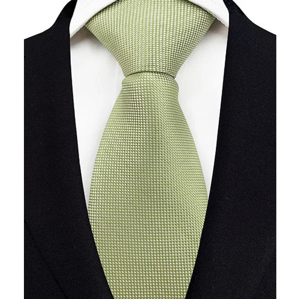 Gravata Masculina Clássica 8cm Jacquard — Estampas Xadrez, Listrada e Floral | Elegante para Casamento, Festa e Social | 41 Cores Disponíveis