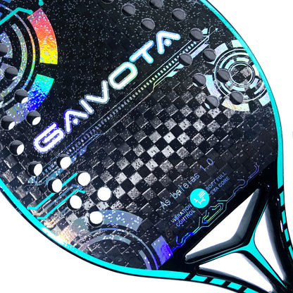 Raquete de Beach Tennis GAIVOTA  CARBONO 12K: Potência e Controle Absoluto + Mochila Premium