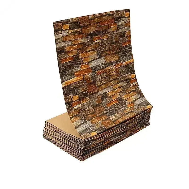 Papel de Parede 3D Autoadesivo Impermeável Estilo Tijolinho — Adesivo Decorativo para Sala, Quarto e Quarto Infantil 70cm X 1m