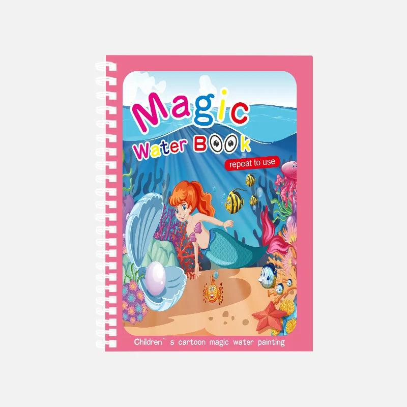 Livro Mágico de Desenho com Água — Diversão Educativa Sem Sujeira!