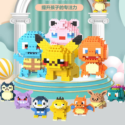 Blocos de Montar Pokémon, Pikachu e Charizard — Mini Figuras de Ação Divertidas para Crianças e Presentes de Aniversário