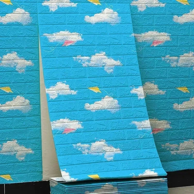 Papel de Parede 3D Autoadesivo Impermeável Estilo Tijolinho — Adesivo Decorativo para Sala, Quarto e Quarto Infantil 70cm X 1m