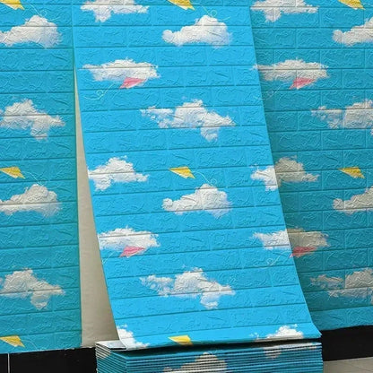 Papel de Parede 3D Autoadesivo Impermeável Estilo Tijolinho — Adesivo Decorativo para Sala, Quarto e Quarto Infantil 70cm X 1m