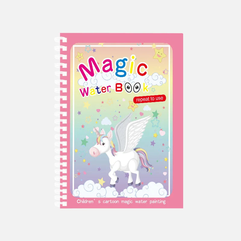 Livro Mágico de Desenho com Água — Diversão Educativa Sem Sujeira!