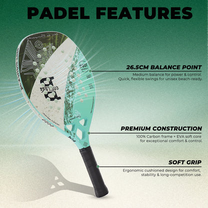 Raquete Beach Tennis ANOLE Full Carbon: Leveza Extrema e Controle Total