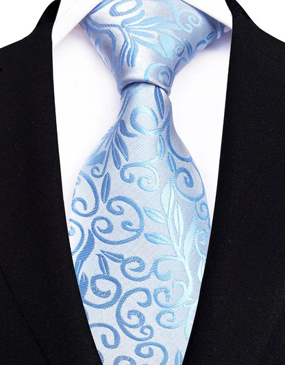 Gravata Masculina Clássica 8cm Jacquard — Estampas Xadrez, Listrada e Floral | Elegante para Casamento, Festa e Social | 41 Cores Disponíveis