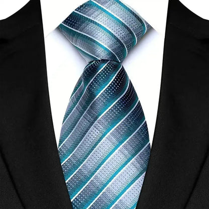Gravata Masculina Clássica 8cm Jacquard — Estampas Xadrez, Listrada e Floral | Elegante para Casamento, Festa e Social | 41 Cores Disponíveis