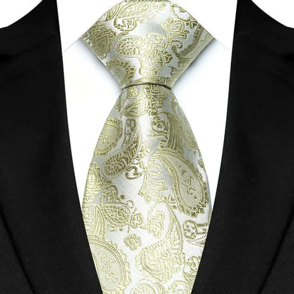 Gravata Masculina Clássica 8cm Jacquard — Estampas Xadrez, Listrada e Floral | Elegante para Casamento, Festa e Social | 41 Cores Disponíveis