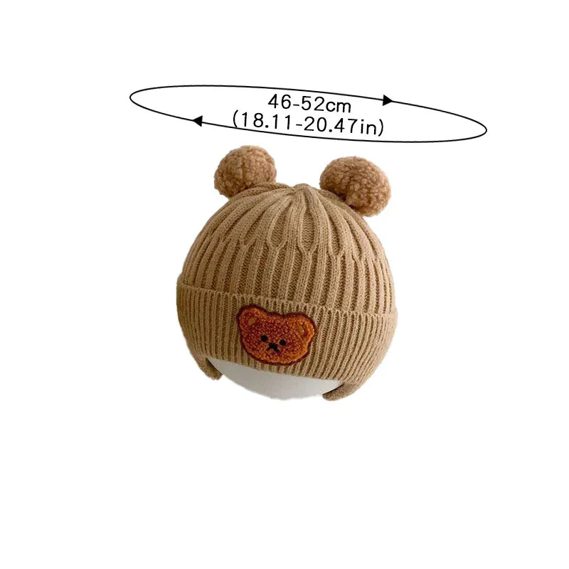 Touca Infantil de Inverno com Orelhinhas de Ursinho — Gorro Quentinho, Fofo e Super Confortável para Bebês
