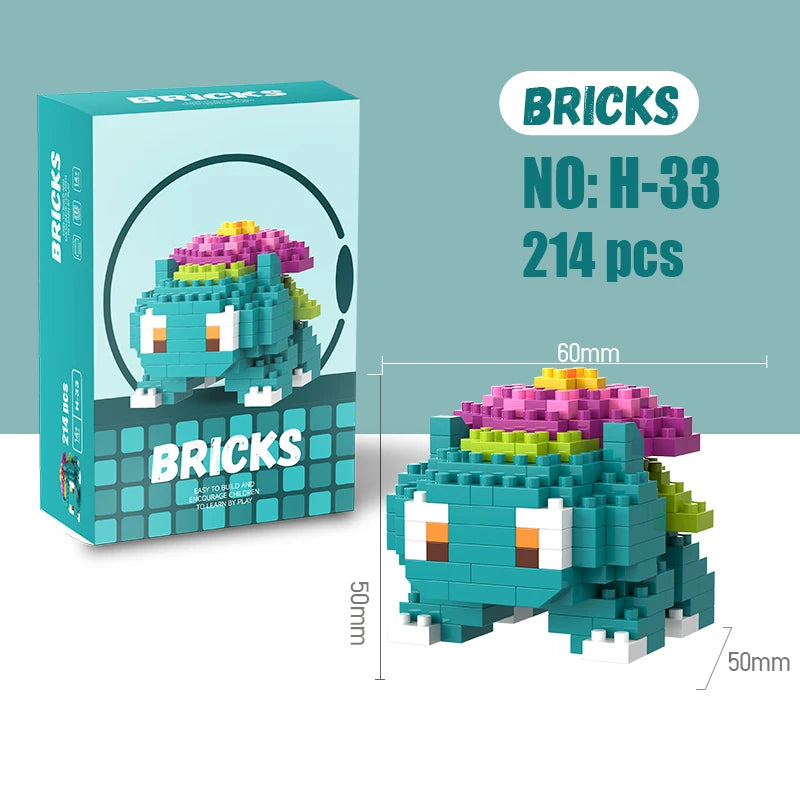 Blocos de Montar Pokémon, Pikachu e Charizard — Mini Figuras de Ação Divertidas para Crianças e Presentes de Aniversário